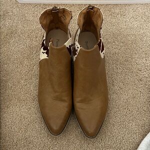 Pierre Dumas Tan and Brown Ankle Booties